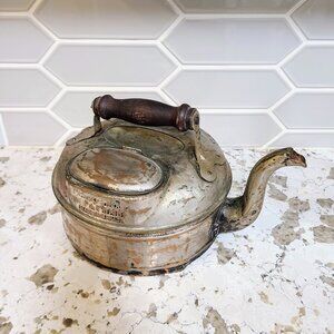 Antique Copper Tea Kettle, McClary Model, Patent 1903 Made in Canada, For Decor